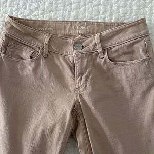LOFT Curvy Skinny Pants in Soft Beige